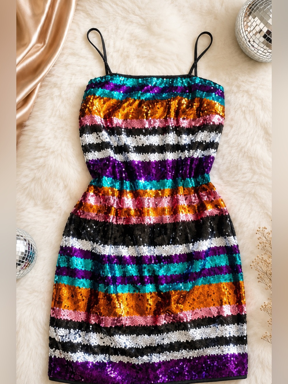 A’gaci Multicolor Sequin Bodycon Mini Dress NWT Size M & L Party Club Dress